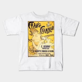 Poster for France Champagne (1891) by Pierre Bonnard Kids T-Shirt